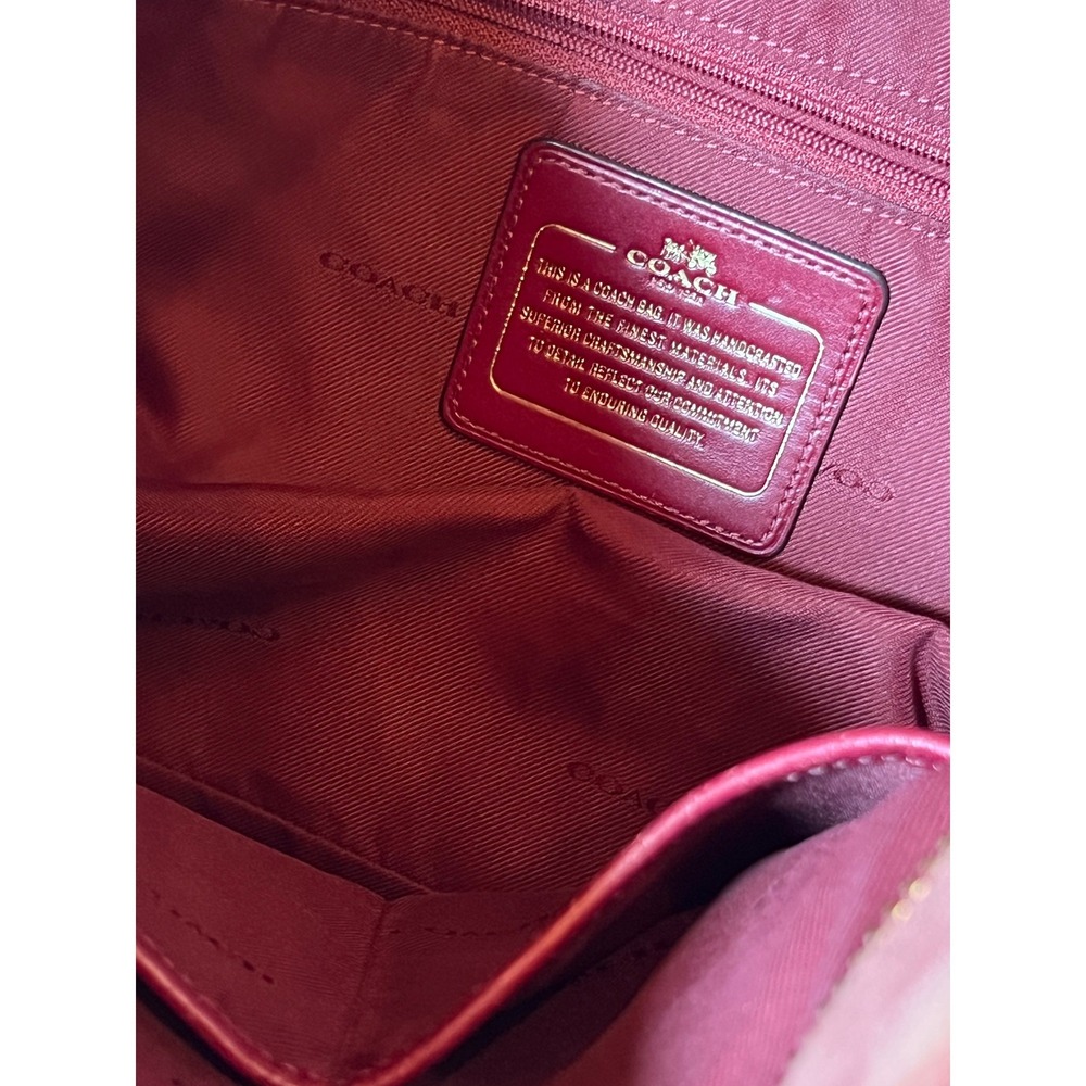 Coach Chelsea Hobo Plum Burgandy Suede Leather Snakeskin Shoulder Bag 35984 RARE - Picture 10 of 15